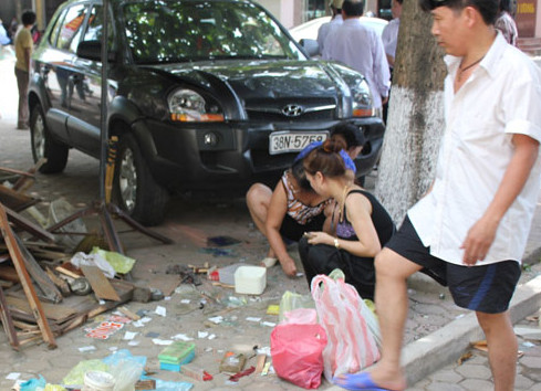 Hiện trường vụ tai nạn ở Hà Tĩnh. Ảnh: Nguyễn Khánh.